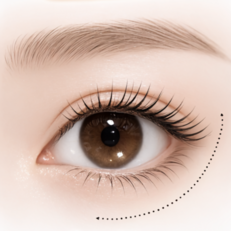 自然な長さのまつ毛