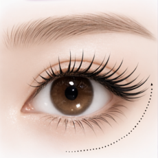 華やか印象の長さのまつ毛